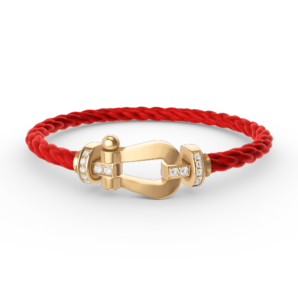 [CiCi]FORCE LARGE HORSESHOE HALF DIAMOND BRACELET GOLD