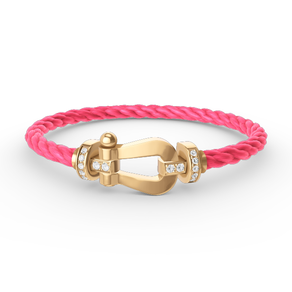 [CiCi]FORCE LARGE HORSESHOE HALF DIAMOND BRACELET GOLD