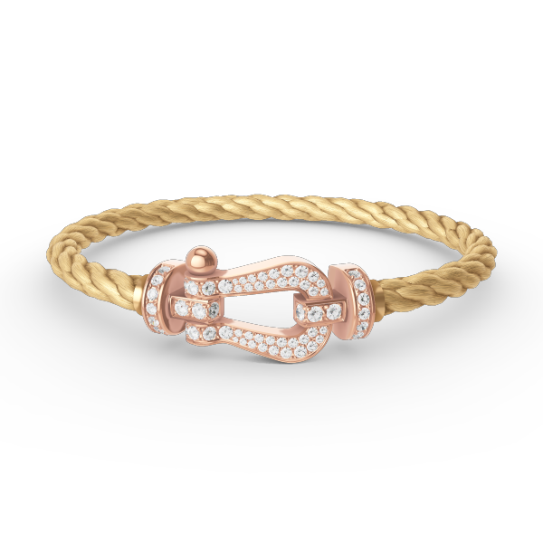 [CiCi]FORCE LARGE HORSESHOE FULL DIAMOND BRACELET ROSE GOLD