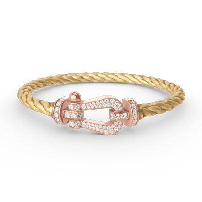 [CiCi]FORCE LARGE HORSESHOE FULL DIAMOND BRACELET ROSE GOLD