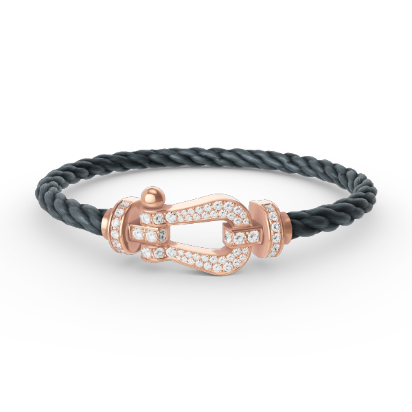 [CiCi]FORCE LARGE HORSESHOE FULL DIAMOND BRACELET ROSE GOLD