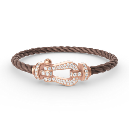 [CiCi]FORCE LARGE HORSESHOE FULL DIAMOND BRACELET ROSE GOLD