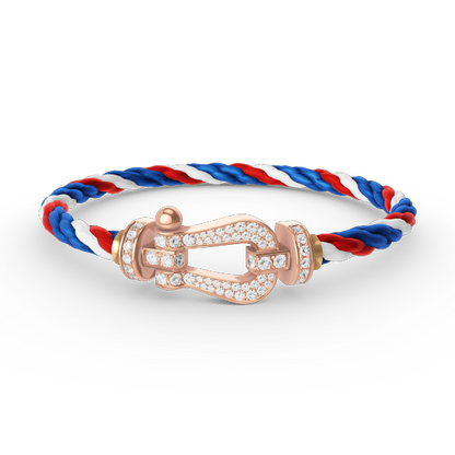 [CiCi]FORCE LARGE HORSESHOE FULL DIAMOND BRACELET ROSE GOLD