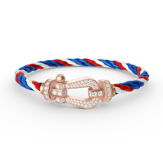 [CiCi]FORCE LARGE HORSESHOE FULL DIAMOND BRACELET ROSE GOLD