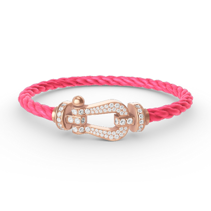 [CiCi]FORCE LARGE HORSESHOE FULL DIAMOND BRACELET ROSE GOLD