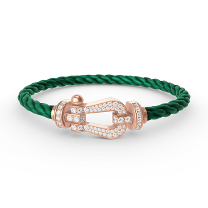 [CiCi]FORCE LARGE HORSESHOE FULL DIAMOND BRACELET ROSE GOLD