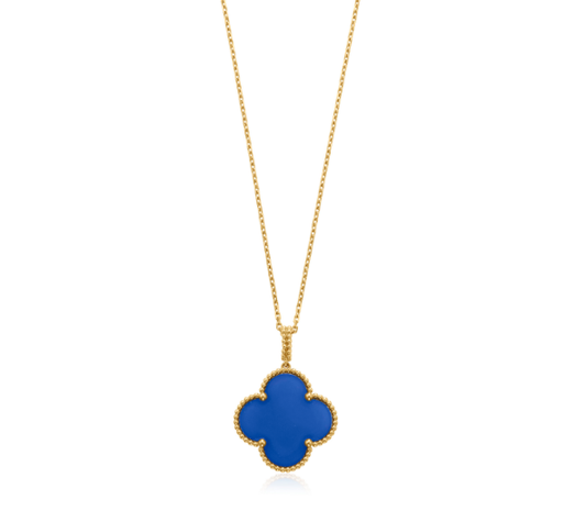 [CiCi]CLOVER 25MM NECKLACE TURQUOISE ROSE GOLD