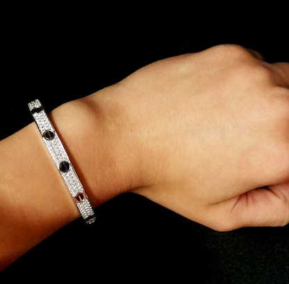[CiCi]LOVE BRACELET 6.1MM DIAMOND-PAVED CERAMIC