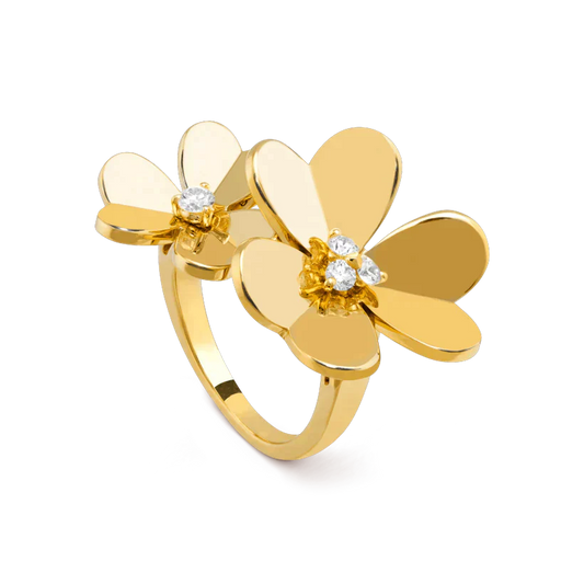 [CiCi]CLOVER COMOS GOLD DIAMOND RING