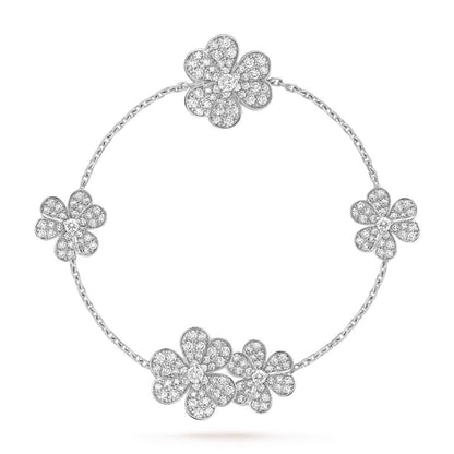 [CiCi]FRIVOLE SILVER 5 FLOWERS BRACELET