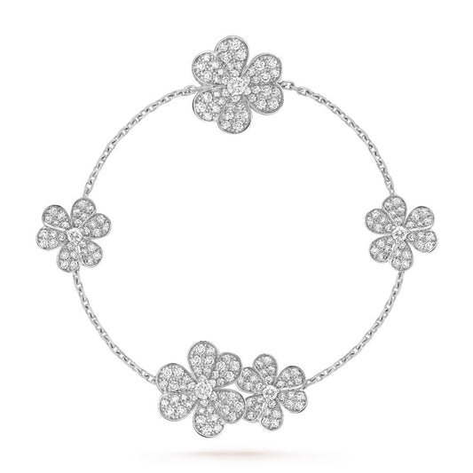 [CiCi]FRIVOLE SILVER 5 FLOWERS BRACELET