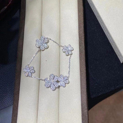 [CiCi]FRIVOLE SILVER 5 FLOWERS BRACELET