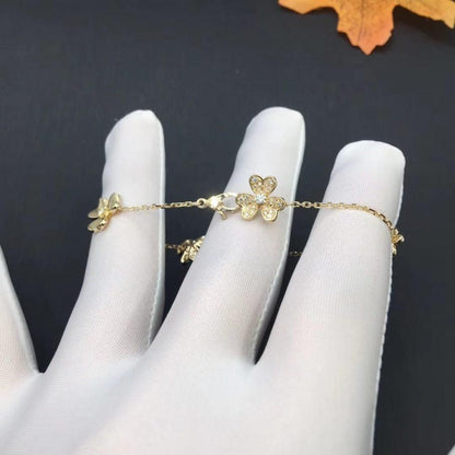 [CiCi]FRIVOLE GOLD 5 FLOWERS BRACELET