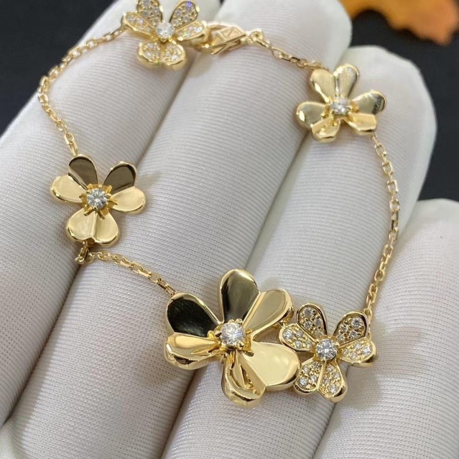 [CiCi]FRIVOLE GOLD 5 FLOWERS BRACELET
