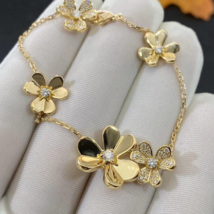 [CiCi]FRIVOLE GOLD 5 FLOWERS BRACELET