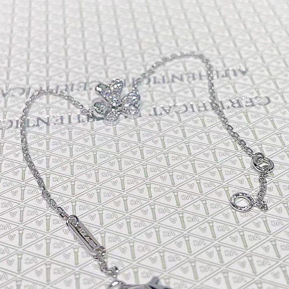 [CiCi]FRIVOLE SILVER FLOWER DIAMOND BRACELET