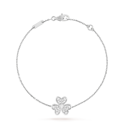 [CiCi]FRIVOLE SILVER FLOWER DIAMOND BRACELET