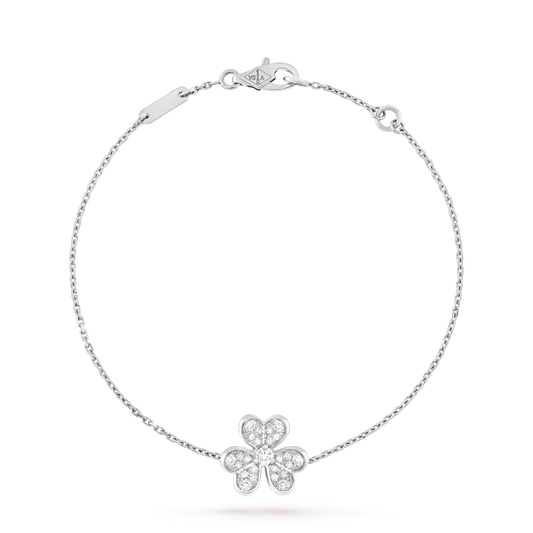 [CiCi]FRIVOLE SILVER FLOWER DIAMOND BRACELET