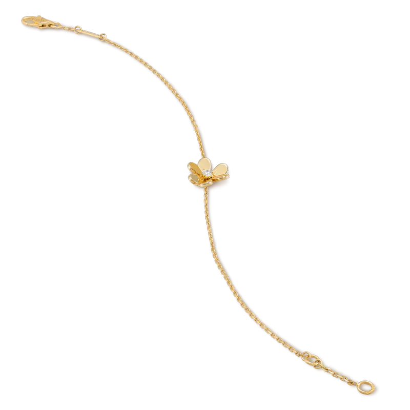 [CiCi]FRIVOLE GOLD FLOWER PINK MALACHITE BRACELET