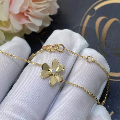 [CiCi]FRIVOLE GOLD FLOWER PINK MALACHITE BRACELET