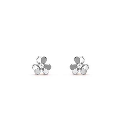 [CiCi]FRIVOLE MINI SILVER FLOWER EARRINGS