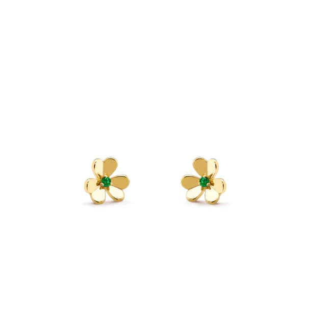 [CiCi]FRIVOLE  FLOWER MALACHITE EARRINGS