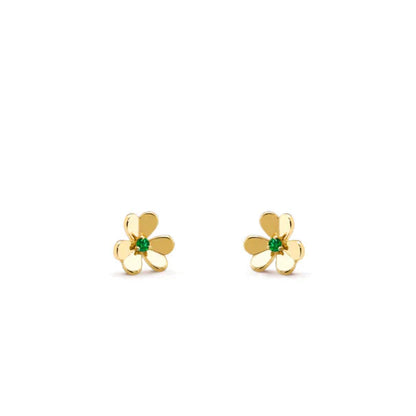 [CiCi]FRIVOLE  FLOWER MALACHITE EARRINGS