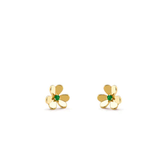 [CiCi]FRIVOLE  FLOWER MALACHITE EARRINGS
