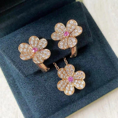 [CiCi]FRIVOLE ROSE GOLD FLOWER DIAMOND NECKLACE