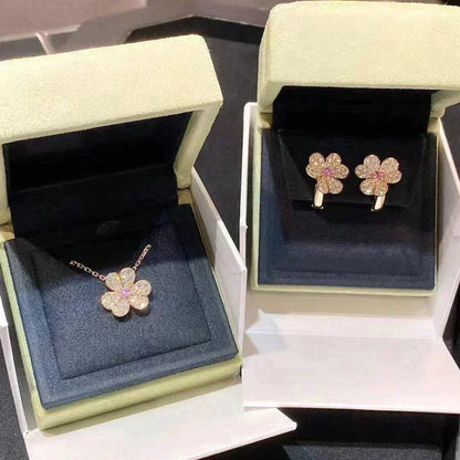 [CiCi]FRIVOLE ROSE GOLD FLOWER DIAMOND NECKLACE