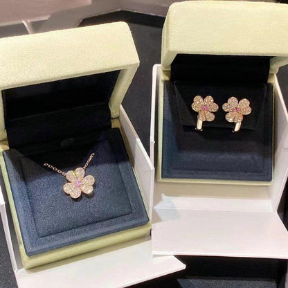 [CiCi]FRIVOLE ROSE GOLD FLOWER DIAMOND NECKLACE