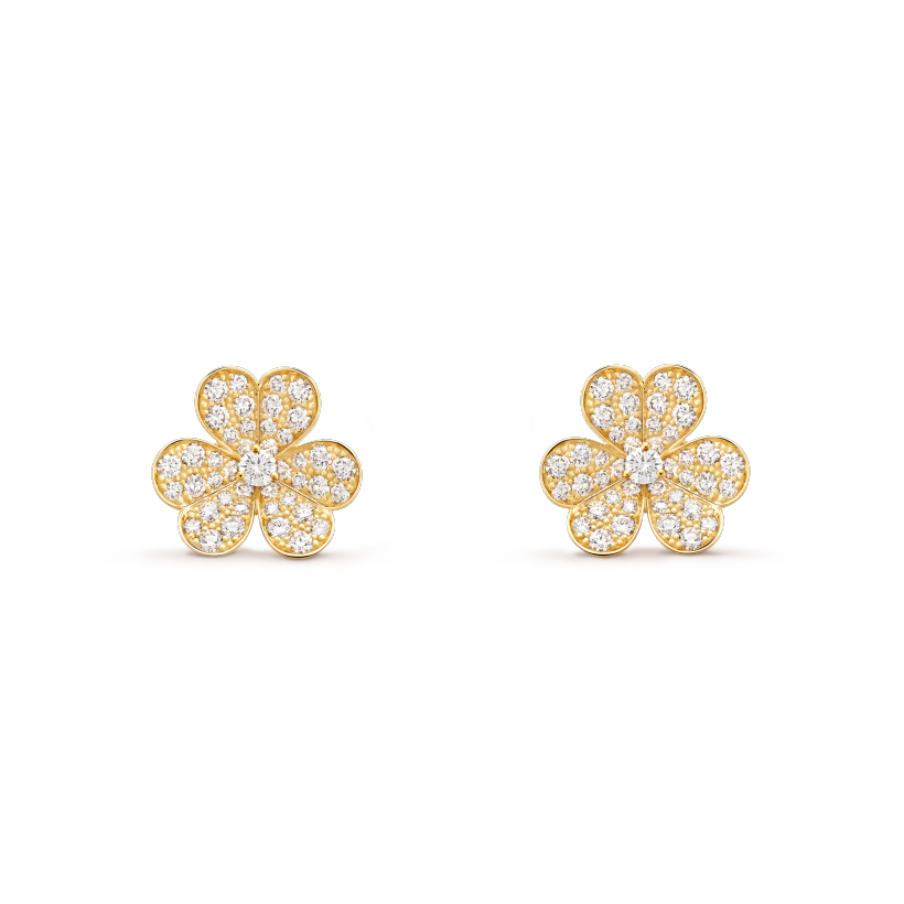 [CiCi]FRIVOLE GOLD FLOWER DIAMOND EARRINGS