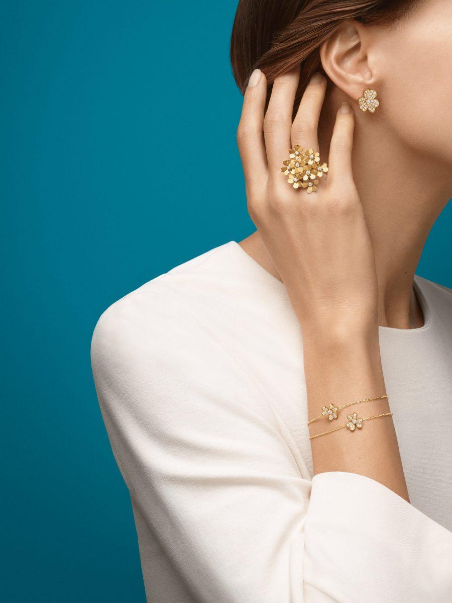 [CiCi]FRIVOLE GOLD FLOWER DIAMOND EARRINGS