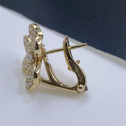 [CiCi]FRIVOLE GOLD FLOWER DIAMOND EARRINGS