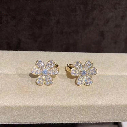 [CiCi]FRIVOLE GOLD FLOWER DIAMOND EARRINGS