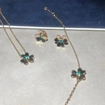 [CiCi]FRIVOLE  FLOWER MALACHITE EARRINGS