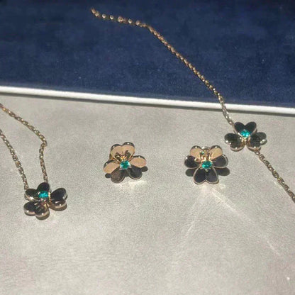 [CiCi]FRIVOLE  FLOWER MALACHITE EARRINGS