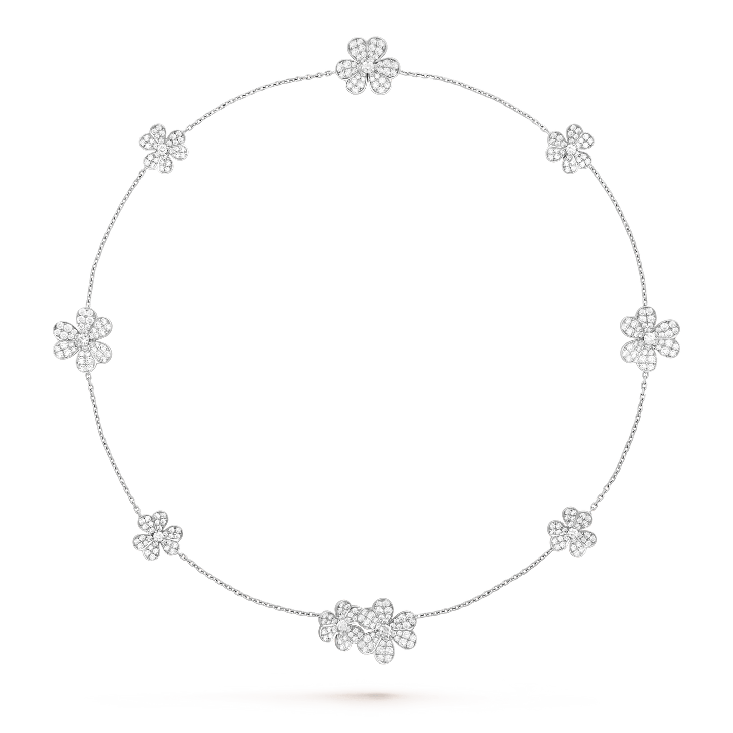 [CiCi]FRIVOLE SILVER 9 FLOWERS NECKLACE