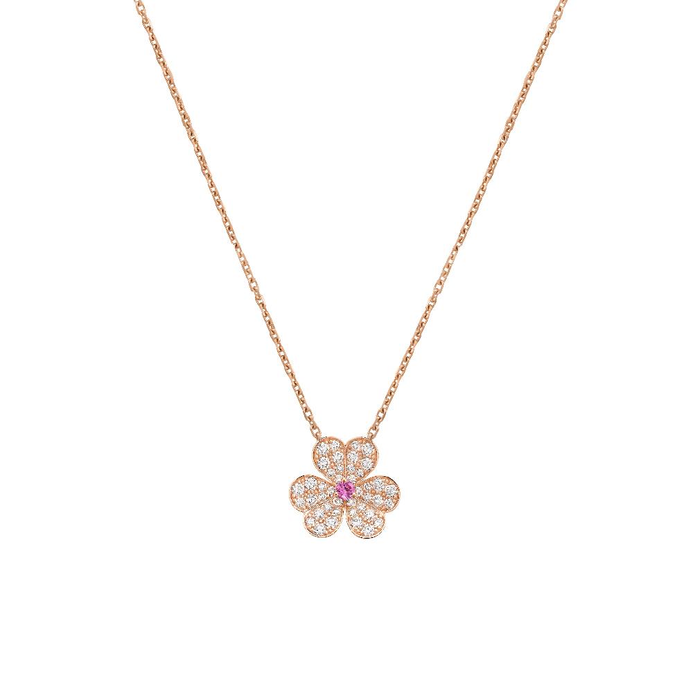 [CiCi]FRIVOLE ROSE GOLD FLOWER DIAMOND NECKLACE