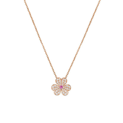 [CiCi]FRIVOLE ROSE GOLD FLOWER DIAMOND NECKLACE