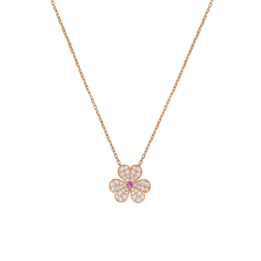 [CiCi]FRIVOLE ROSE GOLD FLOWER DIAMOND NECKLACE