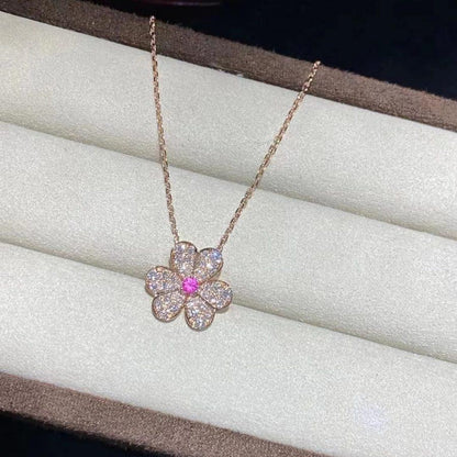 [CiCi]FRIVOLE ROSE GOLD FLOWER DIAMOND NECKLACE