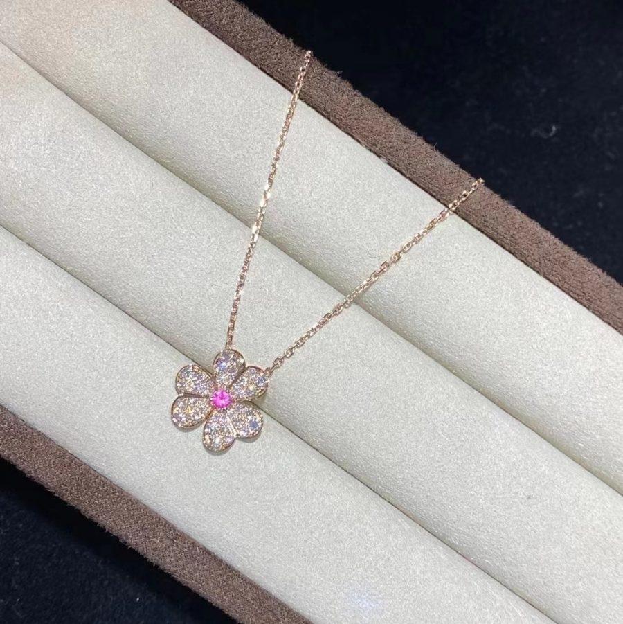 [CiCi]FRIVOLE ROSE GOLD FLOWER DIAMOND NECKLACE