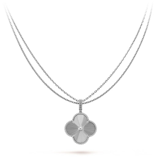 [CiCi]CLOVER 25MM SILVER BIG CLOVER NECKLACE