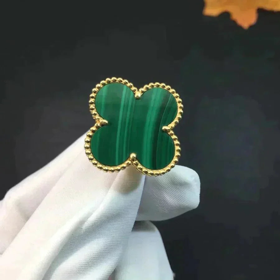 [CiCi]CLOVER MALACHITE RING