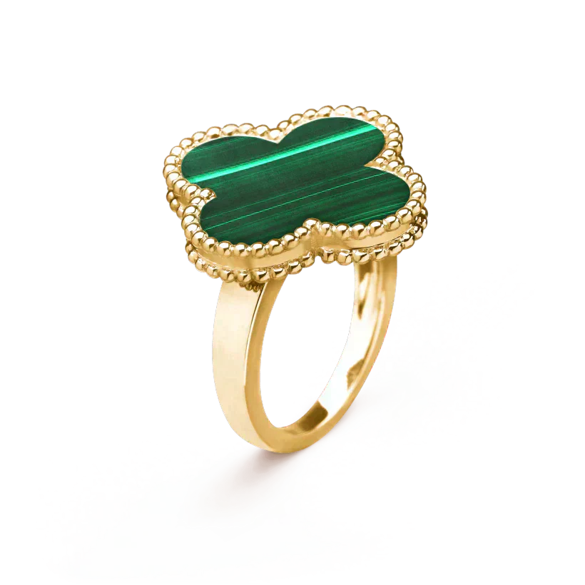 [CiCi]CLOVER MALACHITE RING