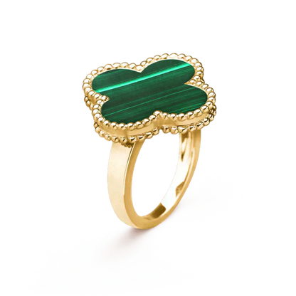 [CiCi]CLOVER MALACHITE RING
