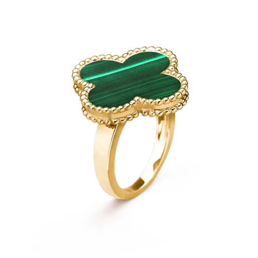 [CiCi]CLOVER MALACHITE RING