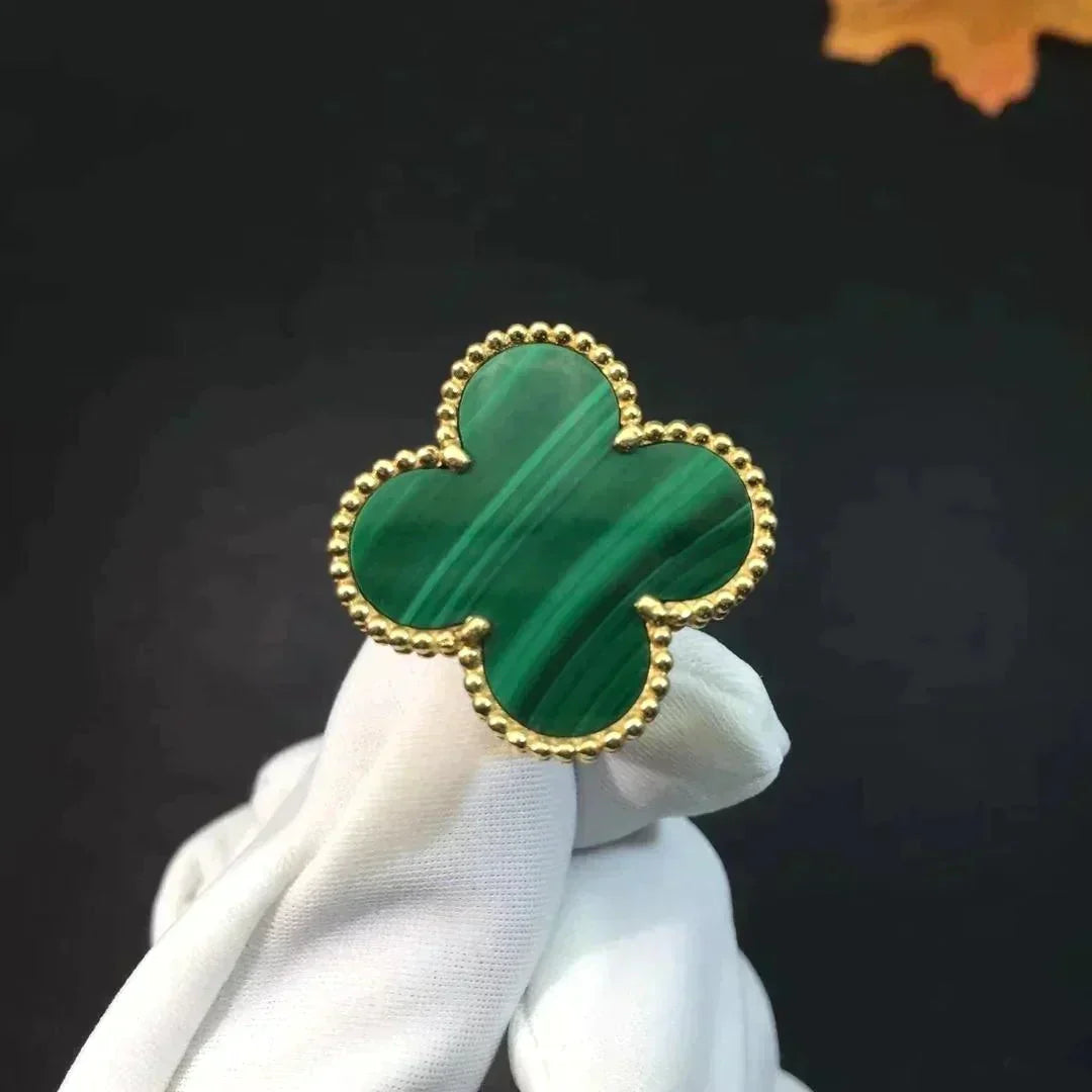 [CiCi]CLOVER MALACHITE RING