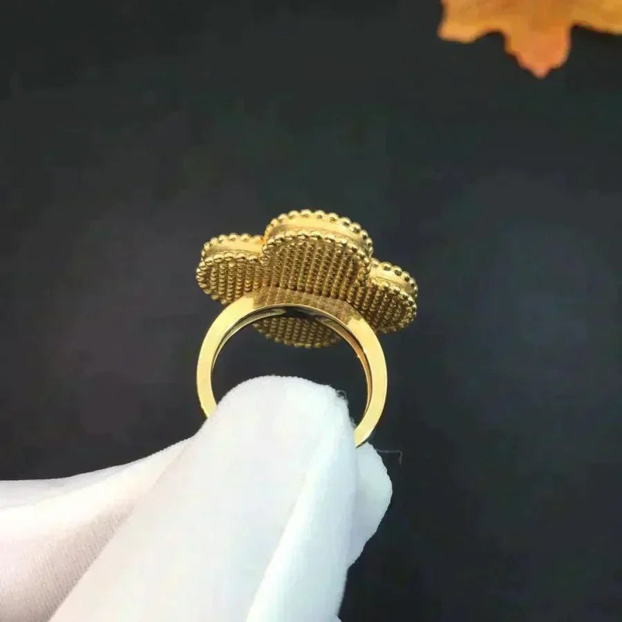 [CiCi]CLOVER MALACHITE RING